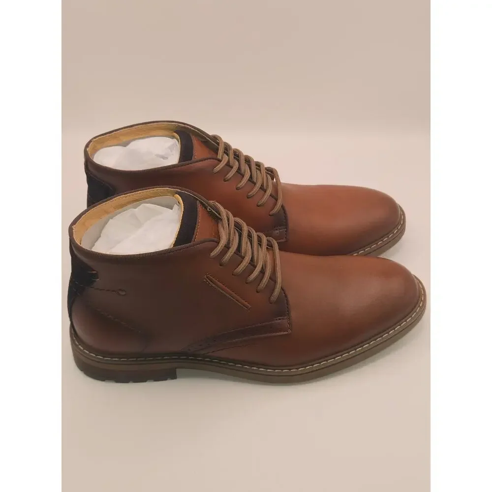 Men’s Brown Leather Chukka Oxford Dress Boots Size 9.5 New Without Box